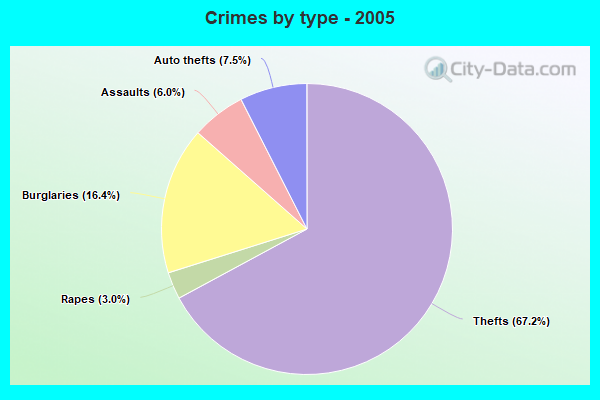 Crimes by type - 2005