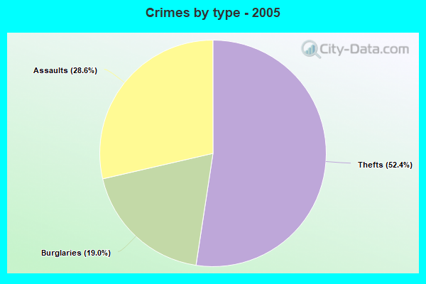 Crimes by type - 2005