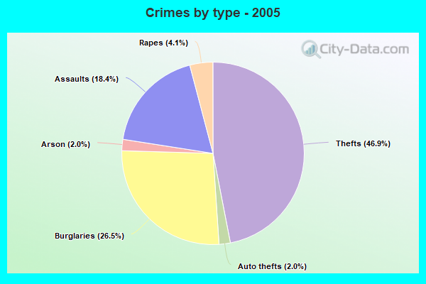 Crimes by type - 2005