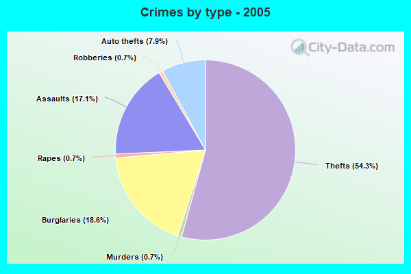 Crimes by type - 2005