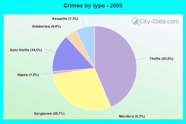 Crimes by type - 2005