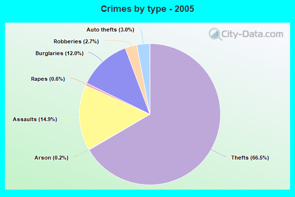 Crimes by type - 2005