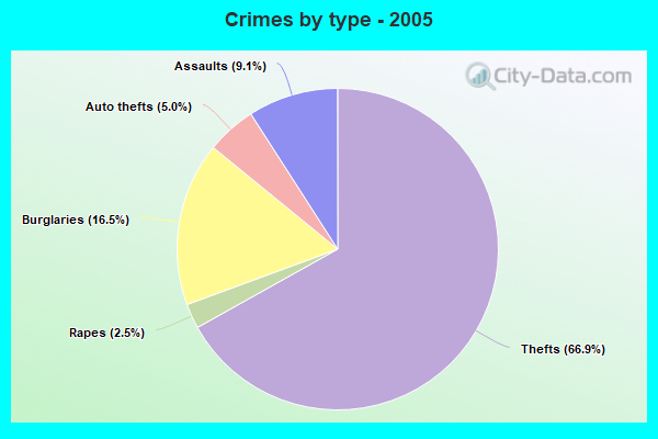 Crimes by type - 2005