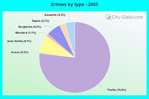 Crimes by type - 2005