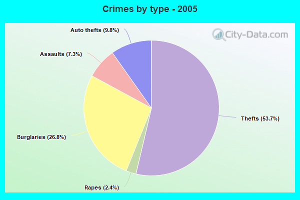 Crimes by type - 2005