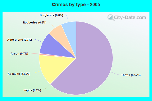 Crimes by type - 2005