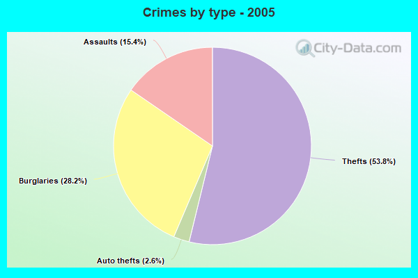 Crimes by type - 2005