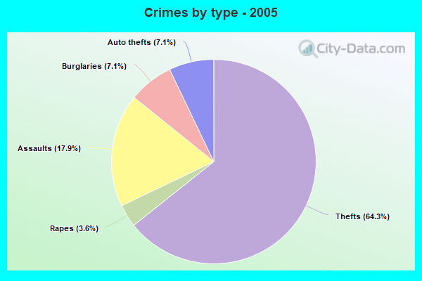 Crimes by type - 2005