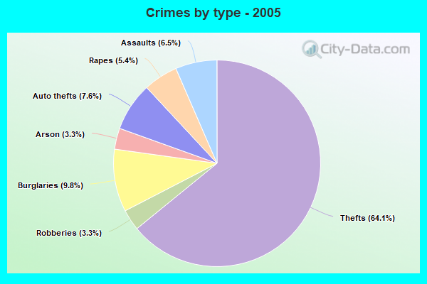 Crimes by type - 2005