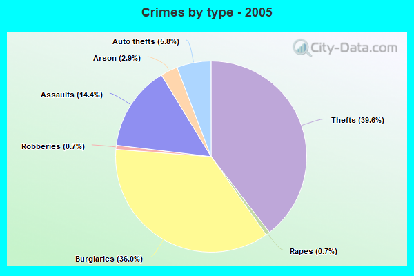 Crimes by type - 2005