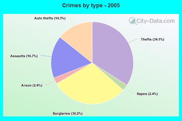 Crimes by type - 2005