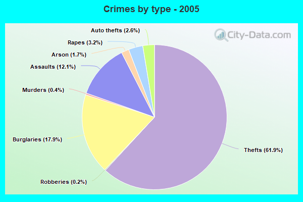 Crimes by type - 2005