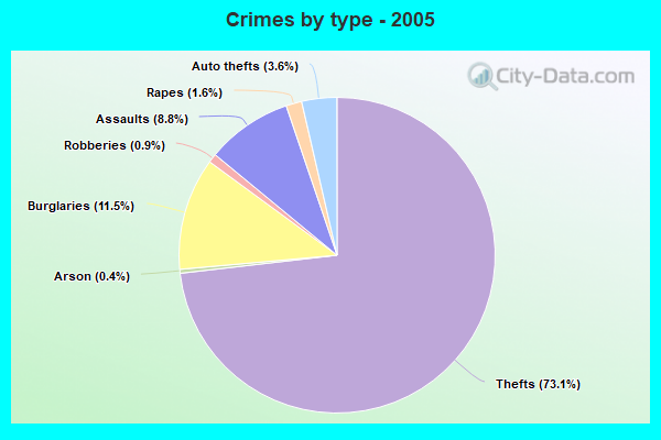 Crimes by type - 2005