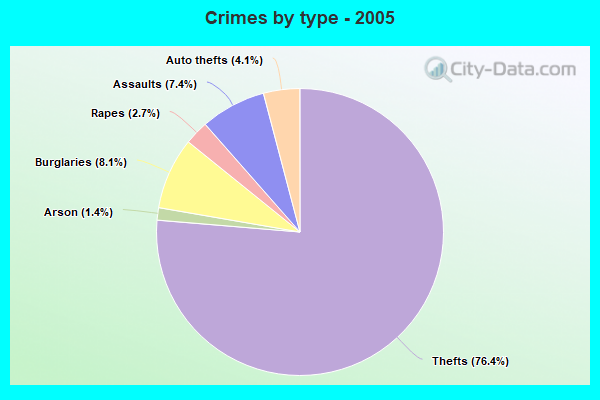 Crimes by type - 2005