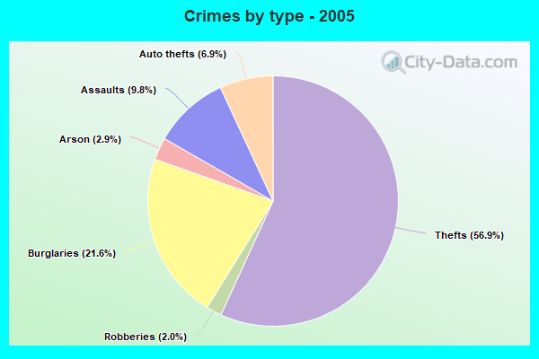 Crimes by type - 2005