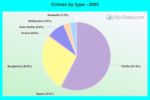 Crimes by type - 2005