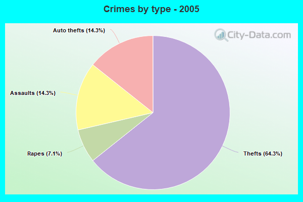 Crimes by type - 2005