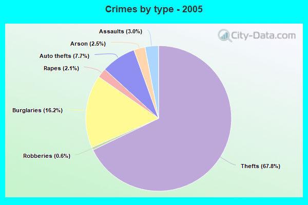 Crimes by type - 2005