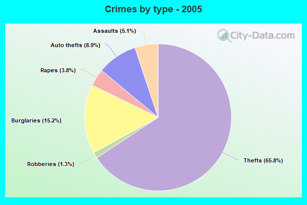 Crimes by type - 2005