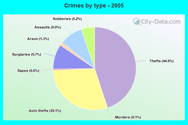 Crimes by type - 2005