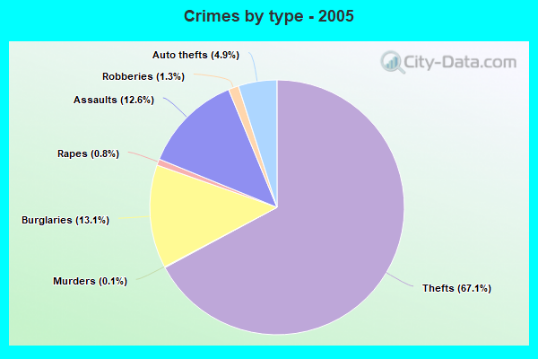 Crimes by type - 2005