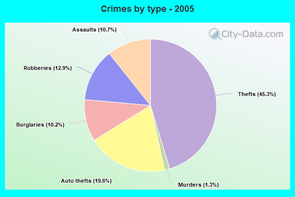 Crimes by type - 2005