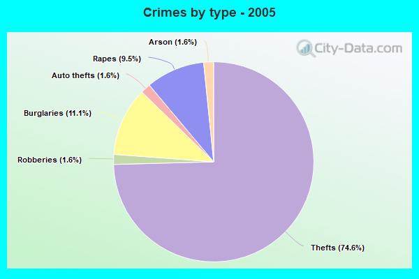 Crimes by type - 2005