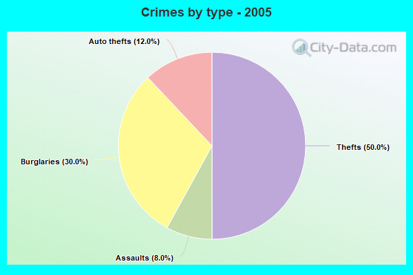 Crimes by type - 2005