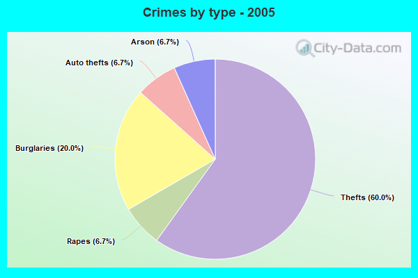 Crimes by type - 2005