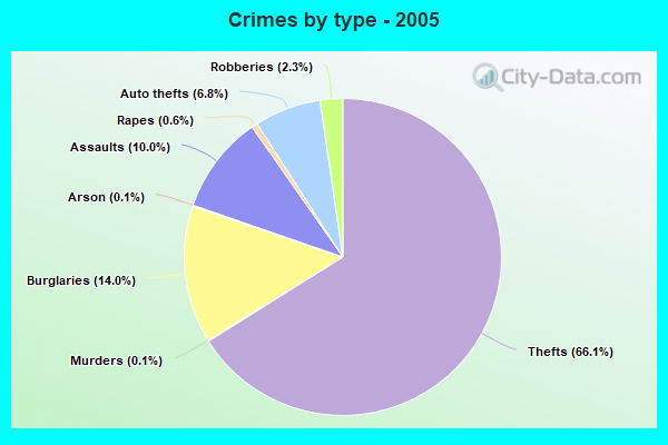 Crimes by type - 2005