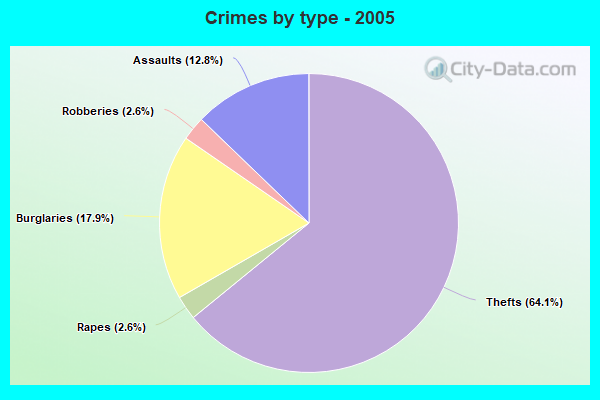 Crimes by type - 2005