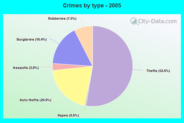 Crimes by type - 2005