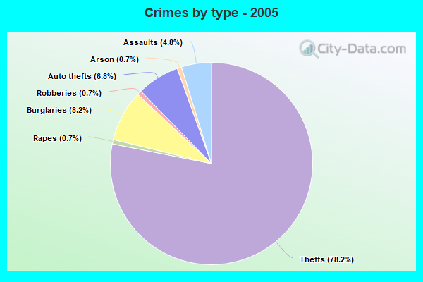 Crimes by type - 2005