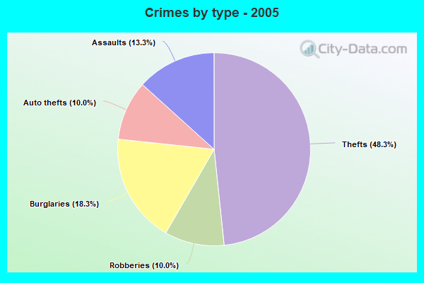 Crimes by type - 2005