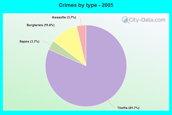 Crimes by type - 2005