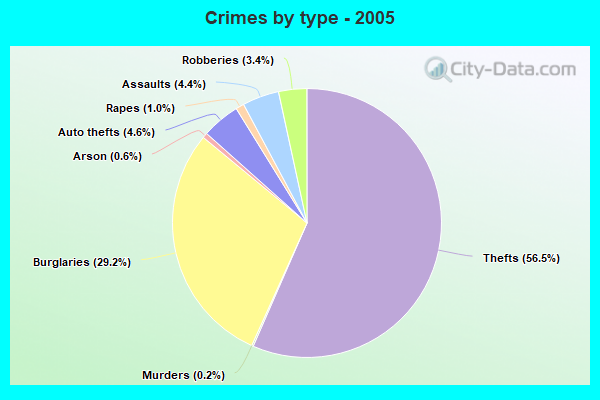 Crimes by type - 2005