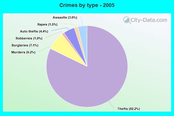 Crimes by type - 2005