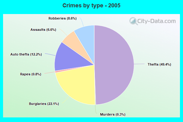 Crimes by type - 2005