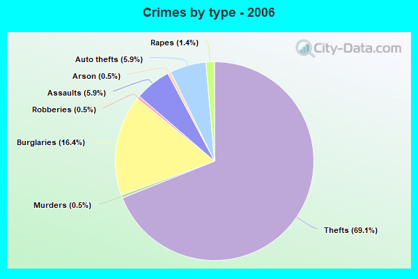 Crimes by type - 2006