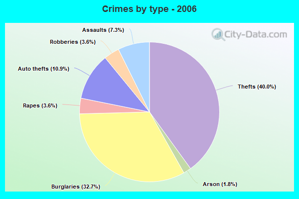 Crimes by type - 2006