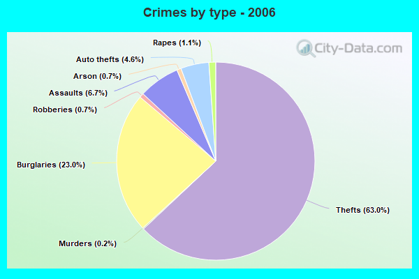 Crimes by type - 2006