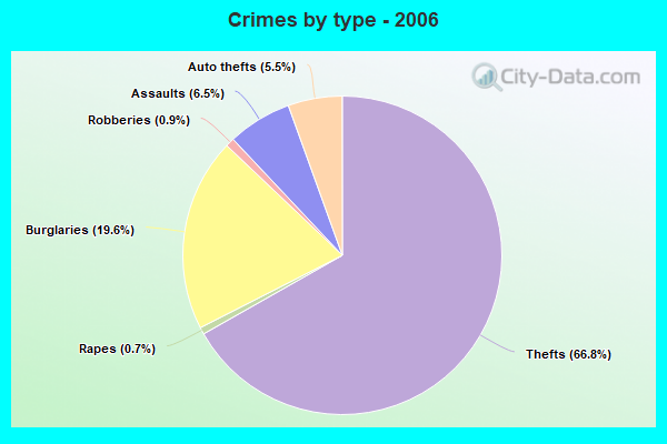 Crimes by type - 2006