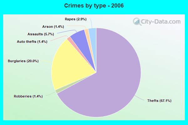 Crimes by type - 2006