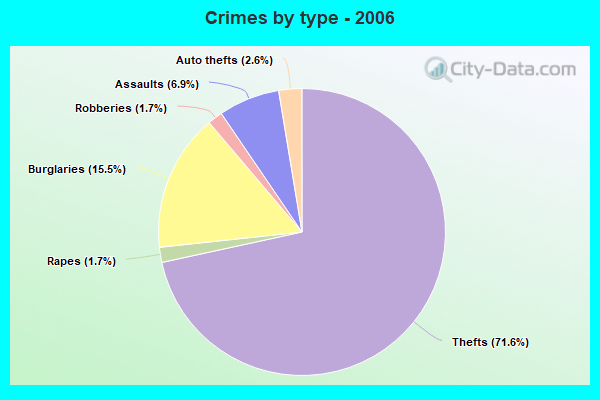 Crimes by type - 2006