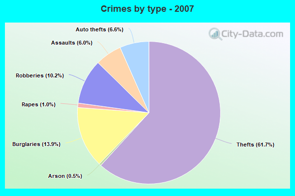 Crimes by type - 2007