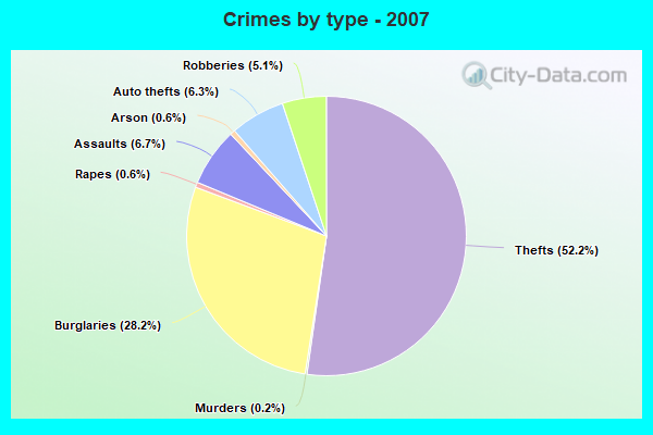 Crimes by type - 2007