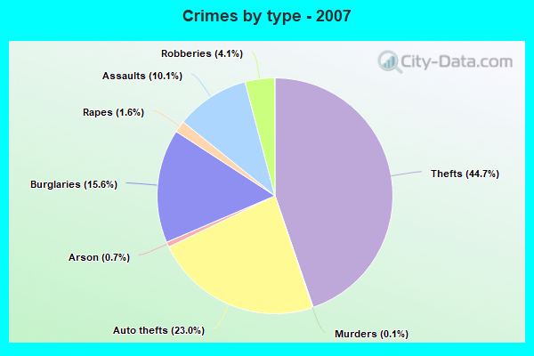 Crimes by type - 2007