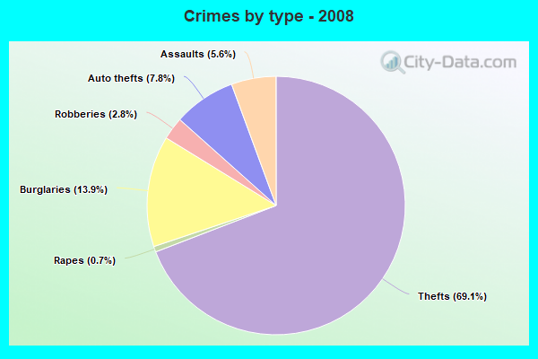 Crimes by type - 2008