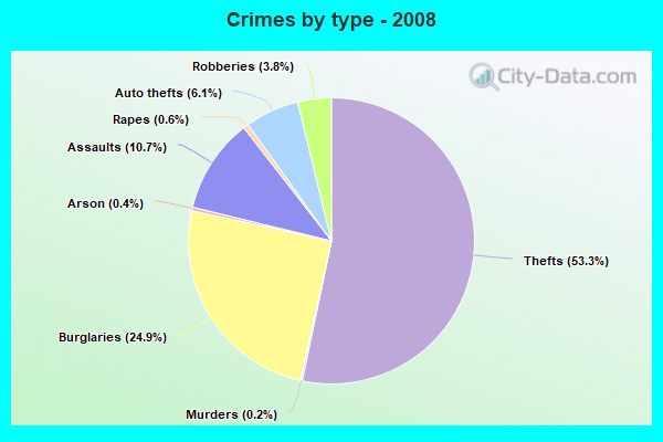 Crimes by type - 2008