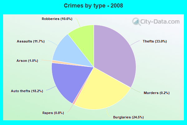 Crimes by type - 2008